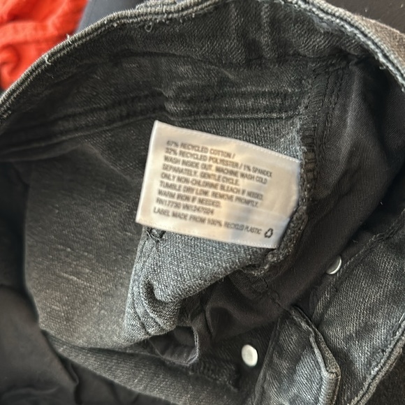 High Rise Slim Straight Black Jeans - Picture 8 of 8